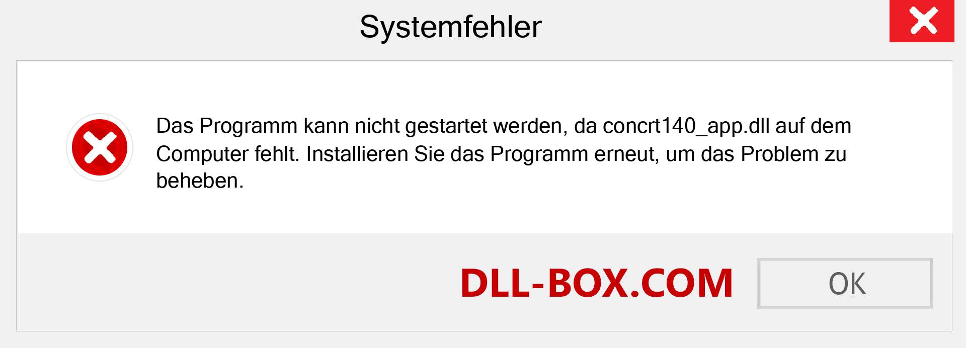 concrt140_app.dll-Datei fehlt?. Download für Windows 7, 8, 10 - Fix concrt140_app dll Missing Error unter Windows, Fotos, Bildern