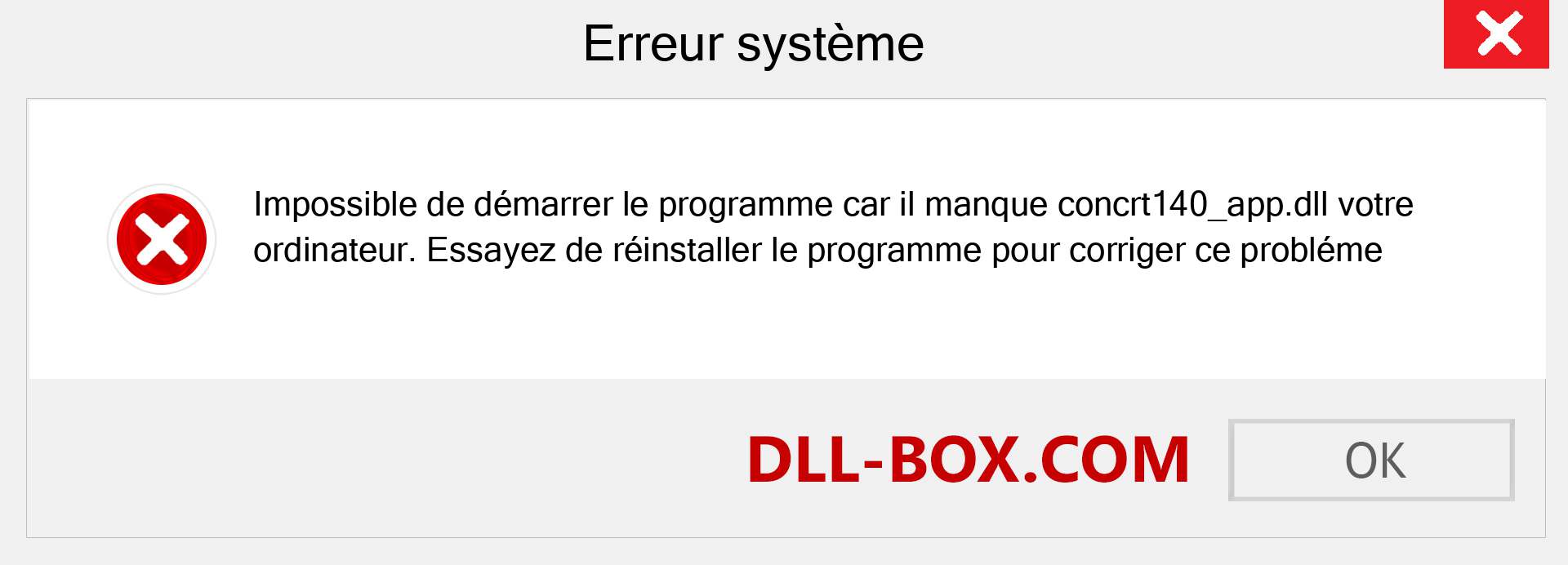 Le fichier concrt140_app.dll est manquant ?. Télécharger pour Windows 7, 8, 10 - Correction de l'erreur manquante concrt140_app dll sur Windows, photos, images